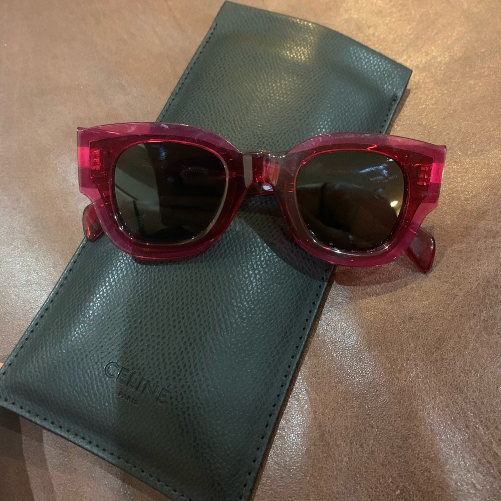 Brand new Celine sunglasses in pink and red